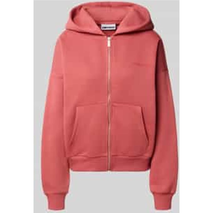 relaxed fit sweatjack met capuchon en logoprint