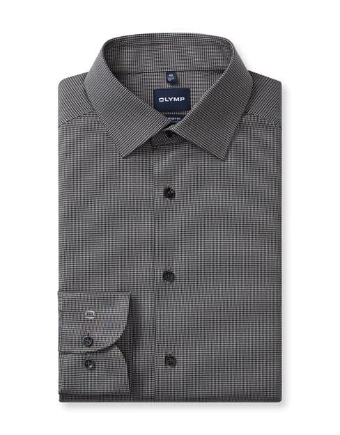 OLYMP Luxor 24/Seven Overhemd, Comfort Fit, New Kent, Zilvergrijs