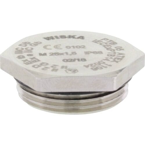 Wiska 10065332 EX-EMVS 16 Blindstop Slagvast, Explosiebestendig M16 M16 Metaal Natuur 10 stuk(s)