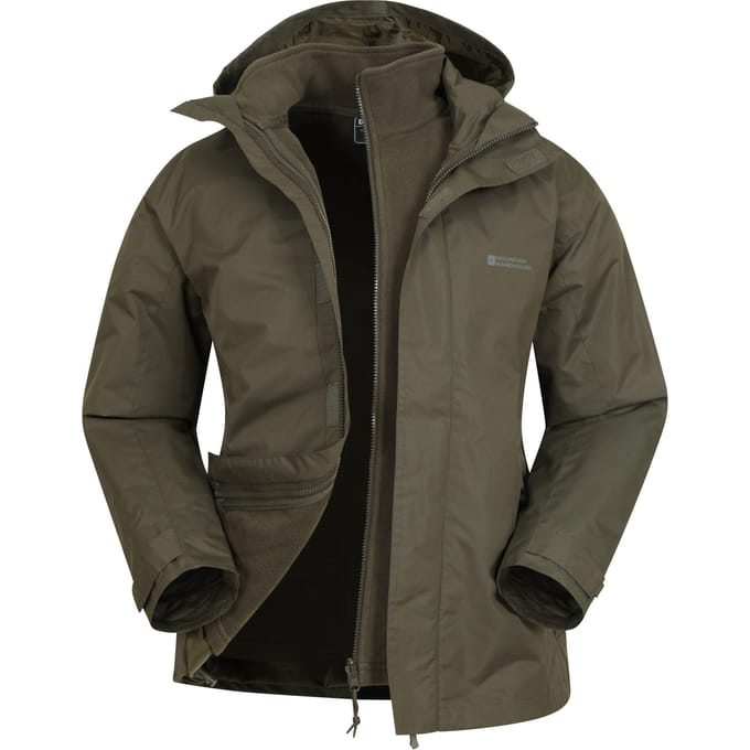 Mountain Warehouse Heren Fell II 3 in 1 jas (Khaki)