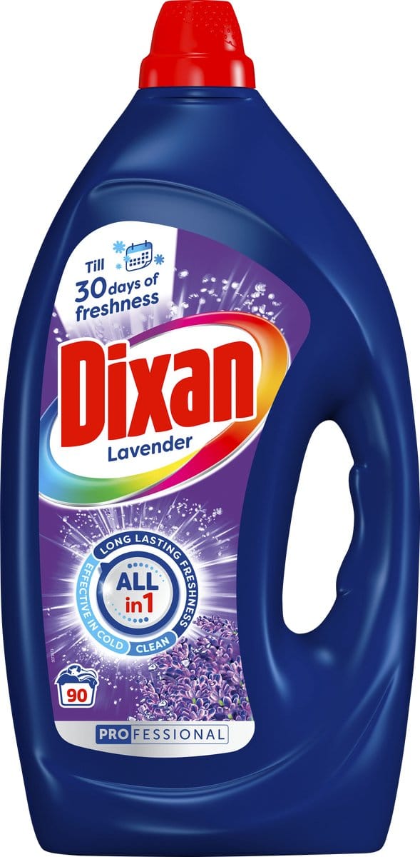 Dixan - Vloeibaar wasmiddel - Fresh Lavender - Professional - 90 wasbeurten - 1 stuk