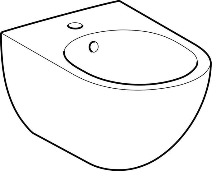 Geberit Acanto - Wandbidet 510x350x290 mm, wit 500.601.01.2