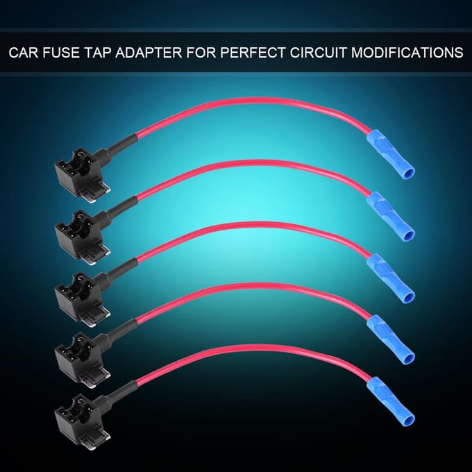 5 Stuks Auto Auto Circuit Zekering Tap Adapters Steekzekering Houder voor Eenvoudig & Veilig Gebruik Micro Mini Type blue