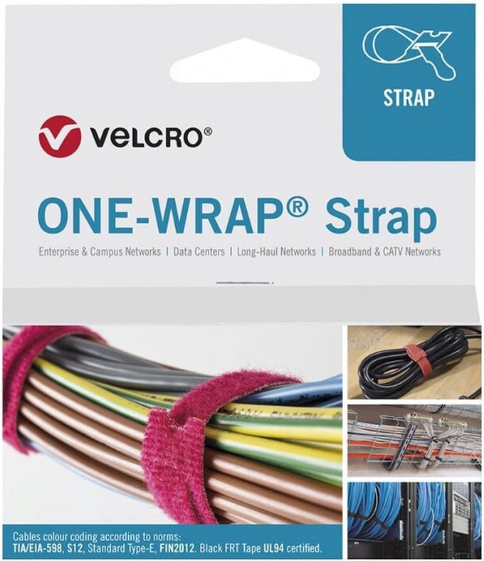 VELCRO® One Wrap® Strap - 20 mm x 330 mm - 100 stuks - Zwart