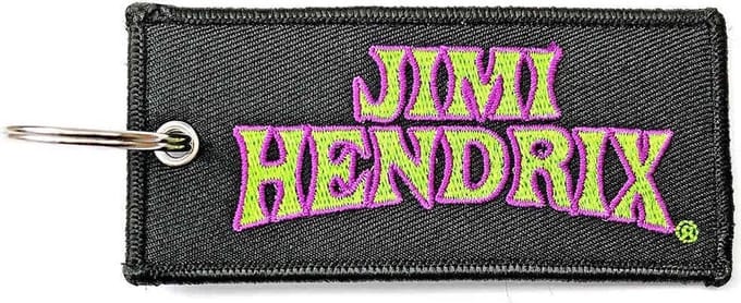 Jimi Hendrix - Arched Logo Sleutelhanger - Zwart