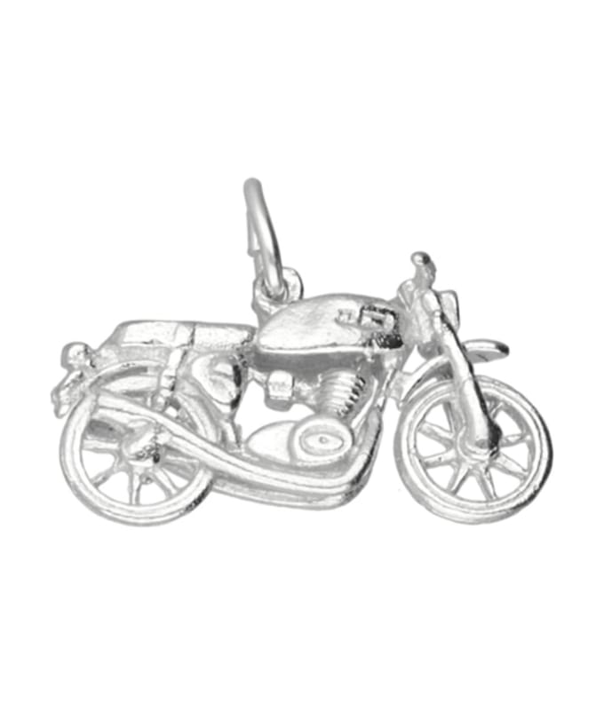 Zilveren Motor klein kettinghanger