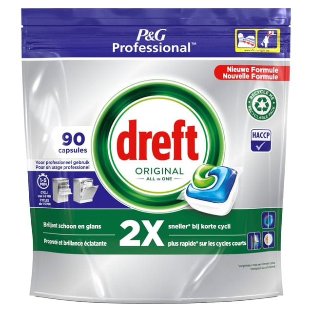 Dreft - Original - All in One - Vaatwastabletten - Regular - 90 stuks