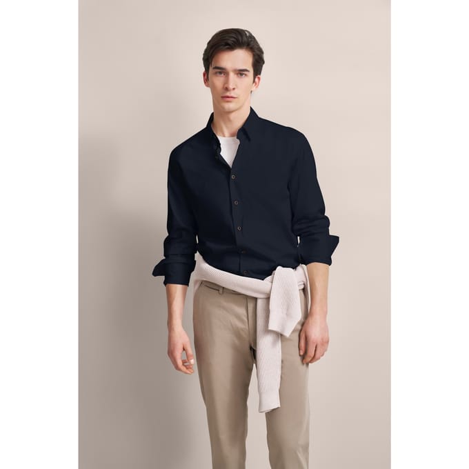 Bugatti Herren Satijnen overhemd met een eenvoudige look