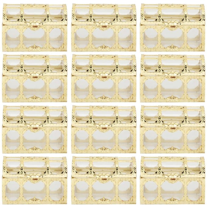 12 stuks Holle Snoepdoos Chocolade Container Ornament Cadeaupot Decoratie voor Bruiloftsfeest Goud 7cm white