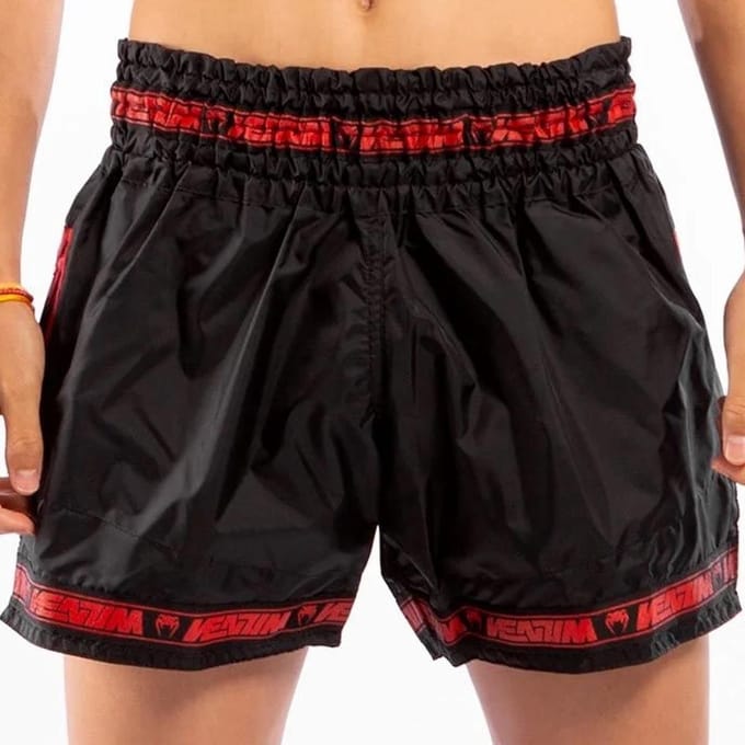 Venum PARACHUTE Muay Thai Kickboks Broekjes Zwart Rood