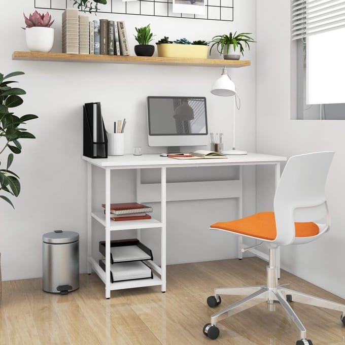 Bureau met metaal frame - Computertafel werktafel - Thuis kantoor - Industriële stijl - 105 x 55 x 72 cm