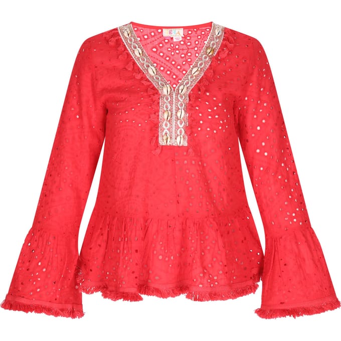 IZIA Blouse Dames rood