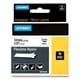 Labeltape dymo rhino industrieel nylon 12mm zwart Op wit