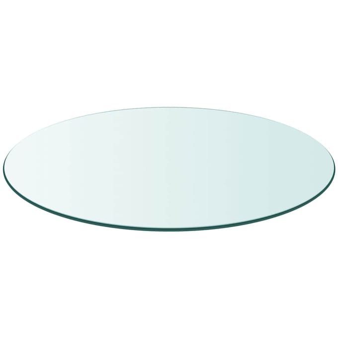 vidaXL - Tafelblad - van - gehard - glas - 800 - mm - rond
