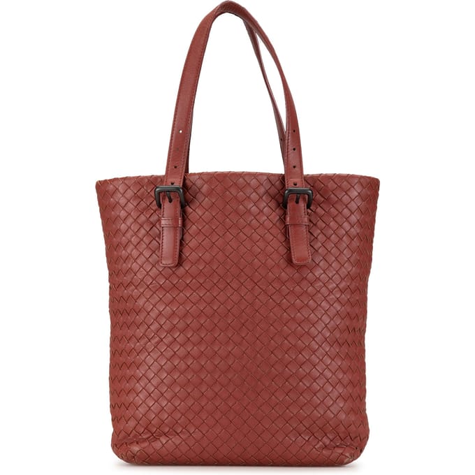 Intrecciato Leren Tote
