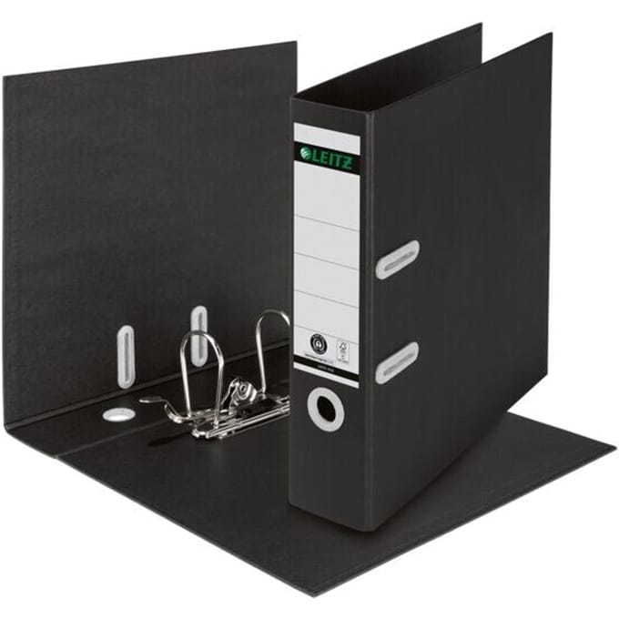 Leitz 180° Recycle Ordner A4 - Rugbreedte van 80mm - 100% Gerecycled Karton - Zwart