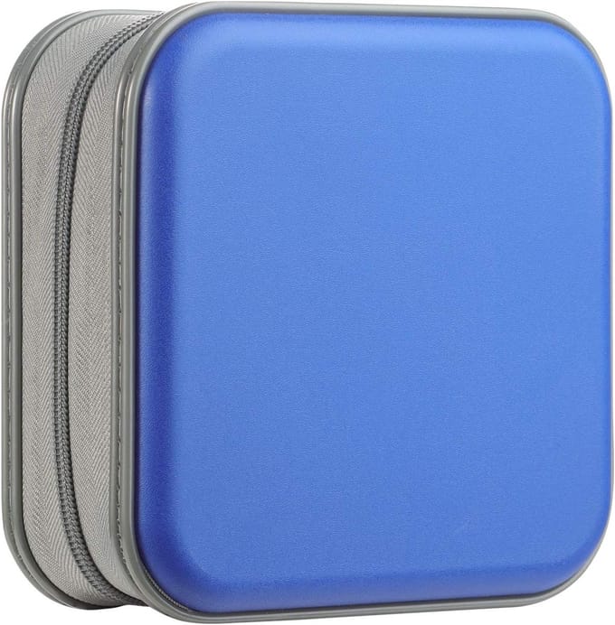 CD Case met 48 Capaciteit - Harde Plastic Draagbare DVD Pouch, Beschermende Zipper, Ideaal voor Auto en Reizen
