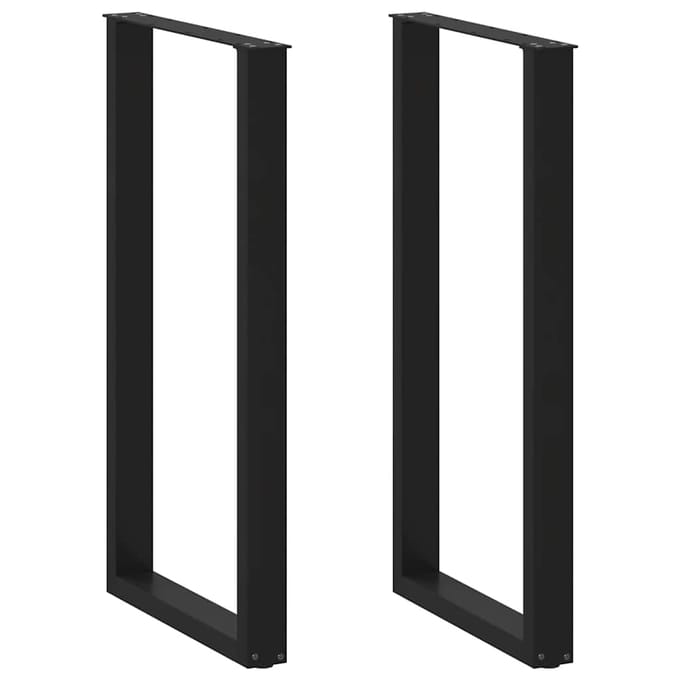 vidaXL - Bartafelpoten - 2 - st - U-vormig - 60x(110-111) - cm - staal - zwart