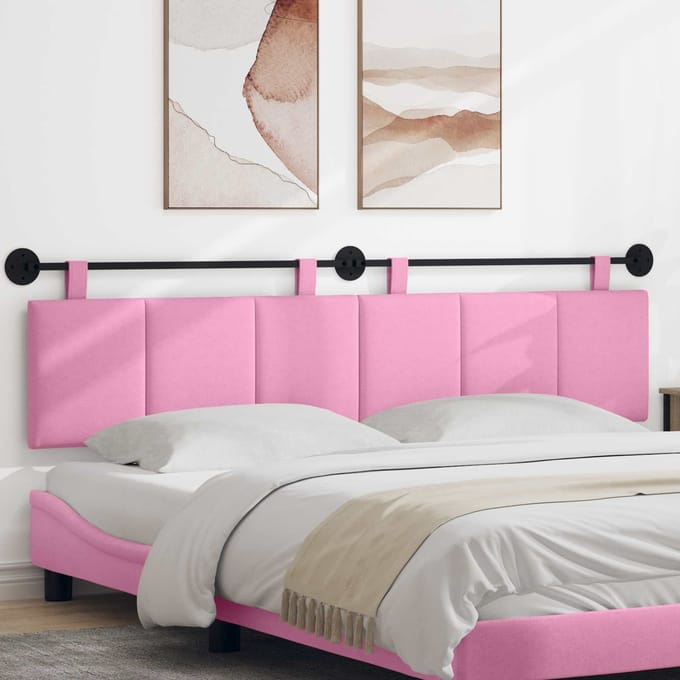 vidaXL - Hangend - hoofdbord - Roze - Stof