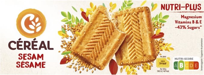 Céréal Koekjes Sesam - 5 x 230 gr - Voordeelverpakking
