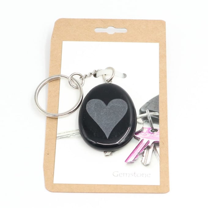 Keychain Hart zwart
