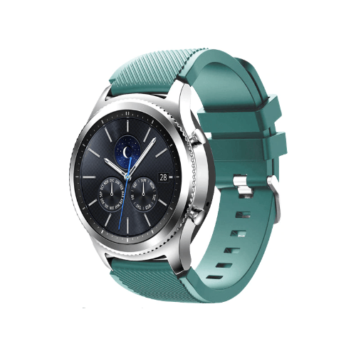 Geschikt voor Samsung Gear S3 siliconen bandje - dennengroen - 46mm
