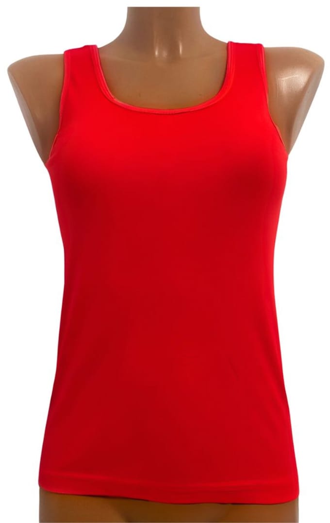 2 Pack Top kwaliteit dames hemd - 100% katoen - Rood - Maat S
