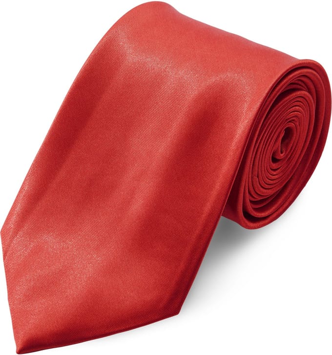 Glanzende Rode 8cm Basic Stropdas