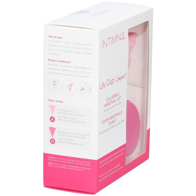 INTIMINA Lily Cup Compact – Menstruatiecup – Maat A – Plat Opvouwbaar – Pink
