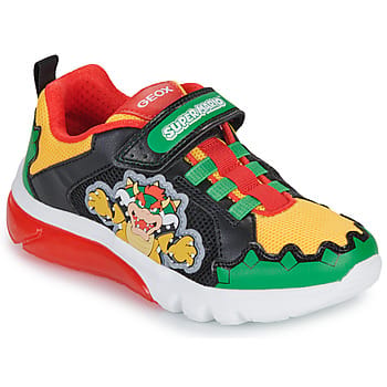GEOX CIBERDRON TIENERS Sneakers - GROEN/ROOD