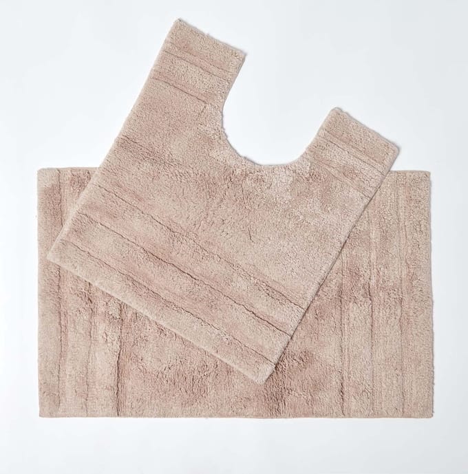 Homescapes badmattenset 2 stuks Spa Surpreme Beige