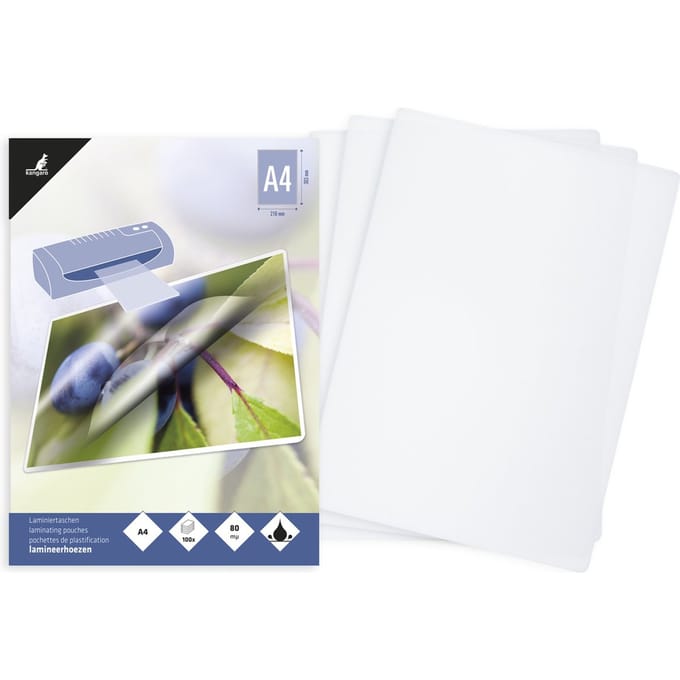 Kangaro lamineerhoes - A4 - 80 micron - glanzend - 100 stuks