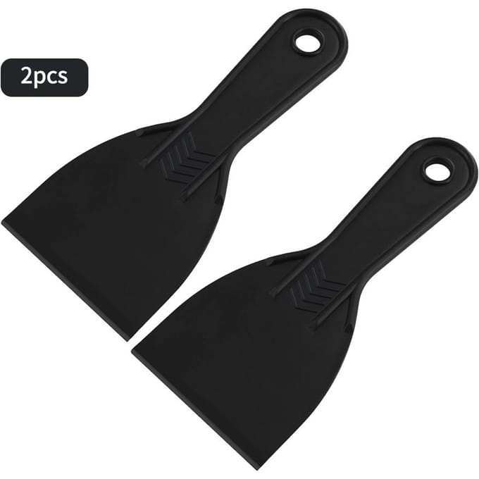 Aibecy 2 stks SLA DLP UV Hars 3D Afdrukken Model Schop Plastic Removal Tool Zwarte Spade Spatel 3 Inch black