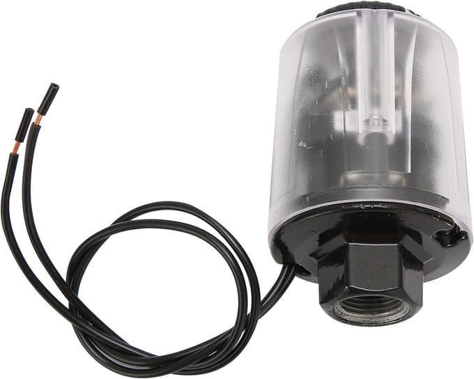 Waterpomp Drukschakelaar - Pompschakelaar Controller - Automatische Waterdruk - Zinklegering Bodem - 3/8in Interface - Zilver