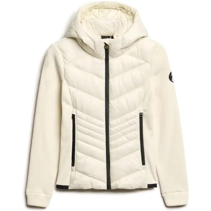Superdry Storm-fleecejack met Capuchon Wit Grootte: 40