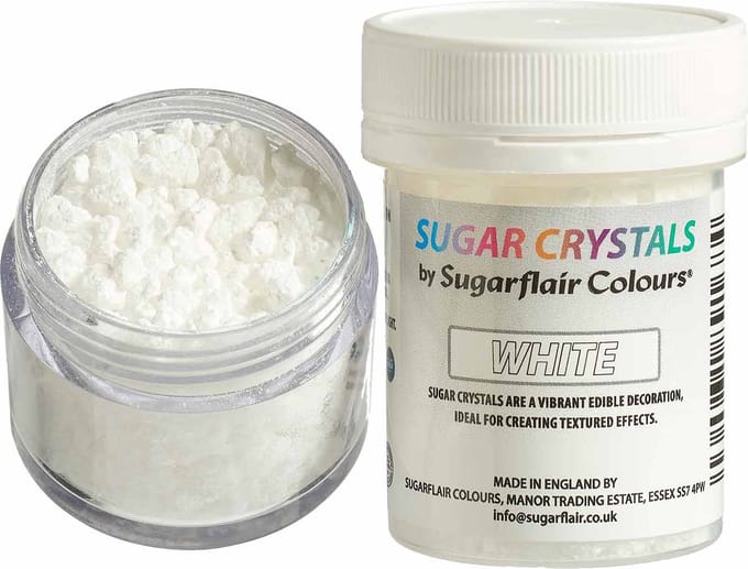 Sugarflair Suikerkristallen - Wit - 40g - Eetbare Taartdecoratie