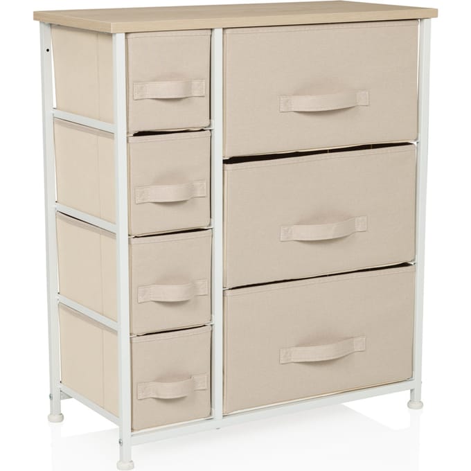 Kast FOLDRESS B 63x30x73cm 7 vakken beige hjh LIVING