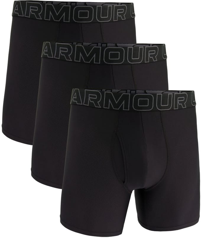 Under Armour Boxershorts UA PERFORMANCE TECH MESH -SOLID 6 IN 3PK Set van 3