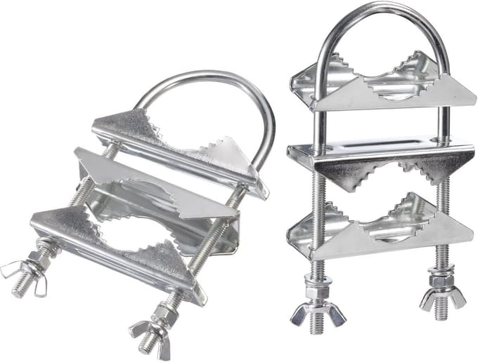 Antenne Mast Klem - Paal Montage Kit - Antenne Bevestigen - Zware Kwaliteit - 2 Set