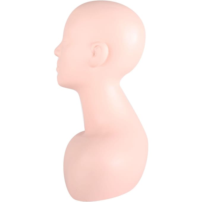 Multifunctionele Massage Make-up Oefen Zacht Mannequin Hoofd Model Pruik Hoed Display white
