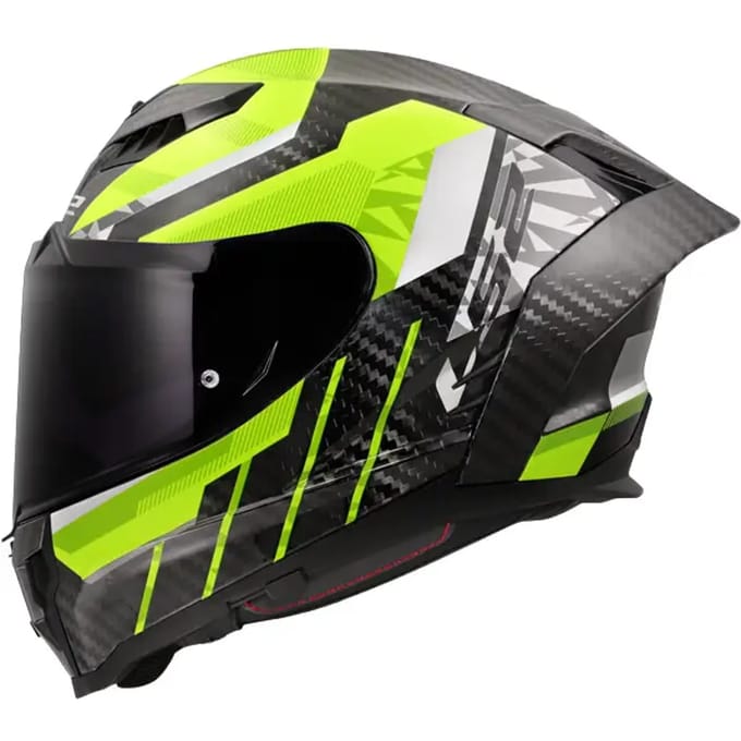 LS2 FF807 Dragon Trax H-Vis Geel Integraalhelm - Helm