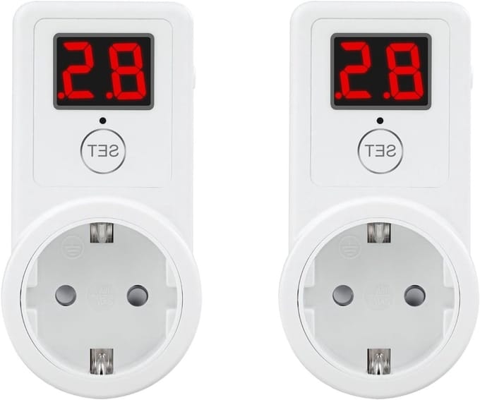 Digitale Countdown Timer Stekker met Mechanische Timer voor 10 Min tot 9 Uur - 230V Timer Switch voor Thuisgebruik en Energiebeheer
