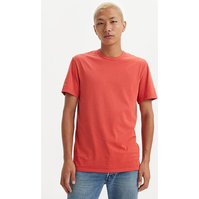 Levi's Premium Basic T-shirt Coral Maat: M | Basic T-Shirts Outlet | Heren | Blauw