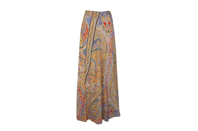 Etro Paisley A-lijn Lange Rok in Multicolor Zijde