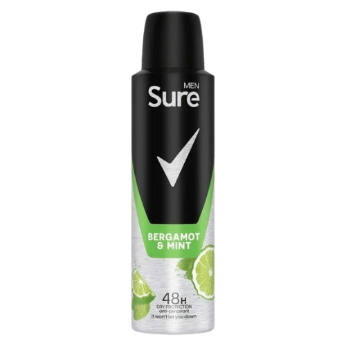Sure Men Bergamot & Mint Anti-Transpirant Deodorantspray - 150 ml