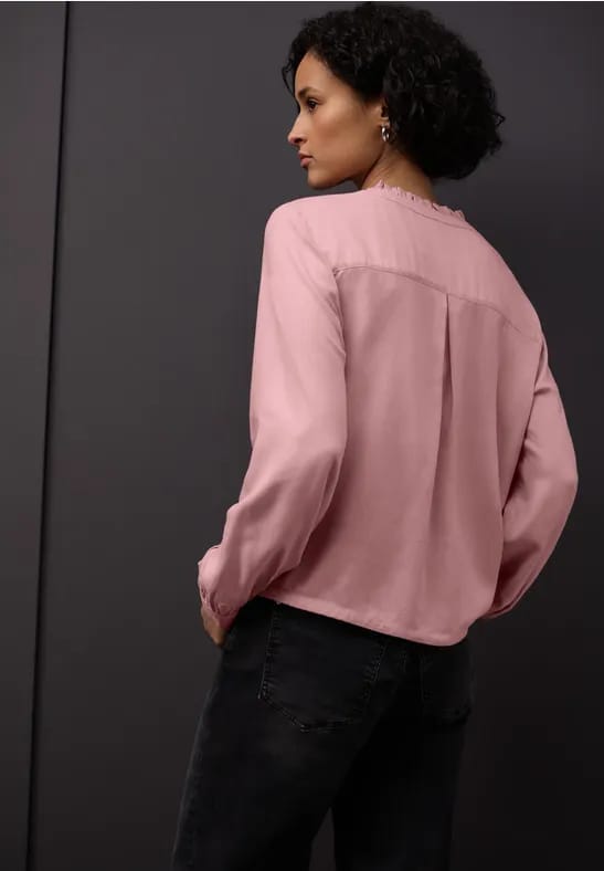 Gemêleerde blouse met ruches