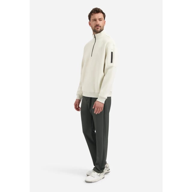 No Excess Sweater half zip chalk