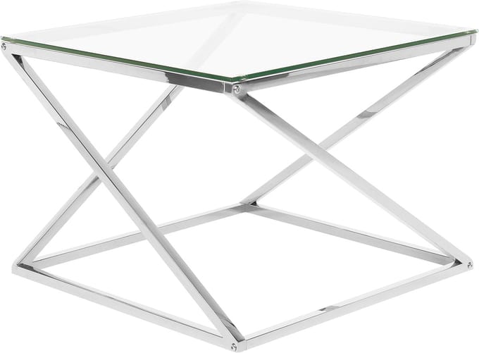BEVERLY - Salontafel - Zilver - Glas
