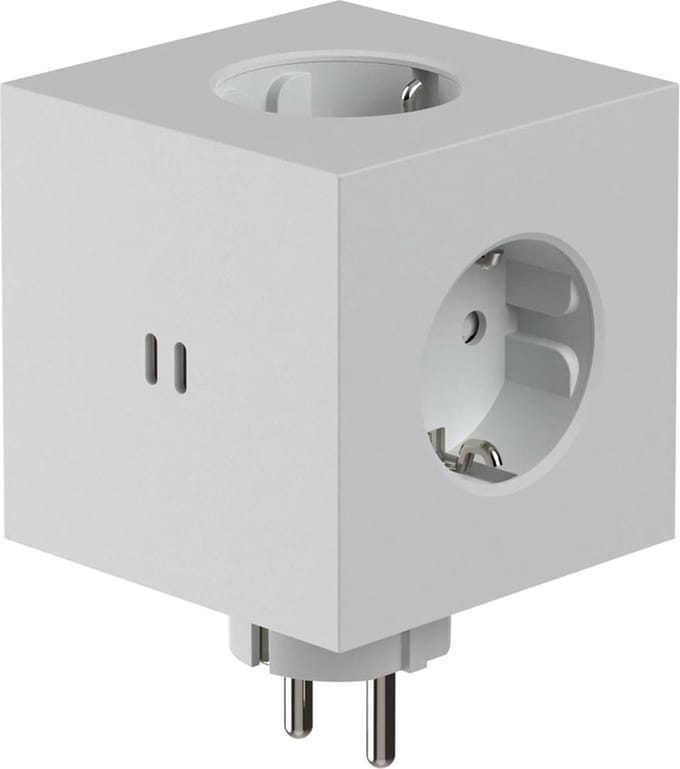 AVOLT Square 2 Socket extender with 30W Dual USBC Gotland Gray