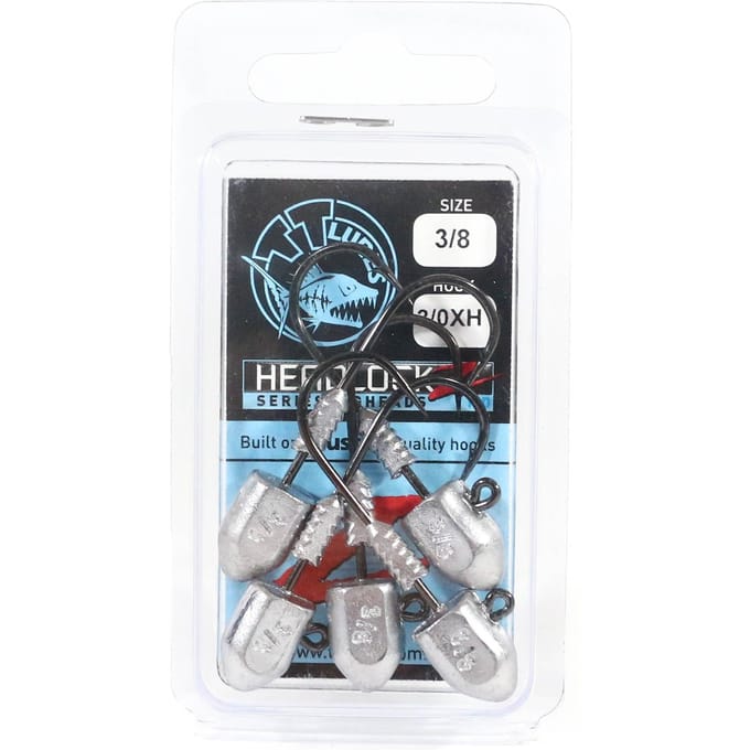 Tackle Tactics TT Headlockz HD Jig Head 3/8 oz 3/0 H 5/pak (3177) black
